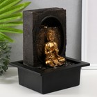 Фонтан настольный от сети, подсветка "Будда медитация в гроте" 21х17,5х26 см - фото 9375777