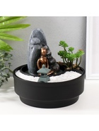 Фонтан настольный, японский сад камней «Сад камней», от сети с подсветкой, 21×21×21 см - Фото 6