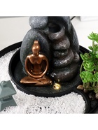Фонтан настольный, японский сад камней «Сад камней», от сети с подсветкой, 21×21×21 см - Фото 9