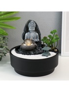 Фонтан настольный, японский сад камней «Будда в саду Дзен», от сети с подсветкой, 21×21×21 см - Фото 11