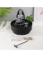 Фонтан настольный, японский сад камней «Будда в саду Дзен», от сети с подсветкой, 21×21×21 см - Фото 12