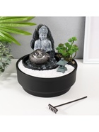 Фонтан настольный, японский сад камней «Будда в саду Дзен», от сети с подсветкой, 21×21×21 см - Фото 4