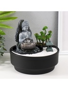 Фонтан настольный, японский сад камней «Будда в саду Дзен», от сети с подсветкой, 21×21×21 см - Фото 6