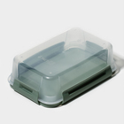 Контейнер пищевой Lock&Ok, 0,75 л, 18,6×12,2×5,5 см, цвет зеленый флек - фото 9959497