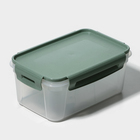 Контейнер пищевой Lock&Ok, 1,1 л, 18,6×12,2×8,1 см, цвет зеленый флек - фото 4426960