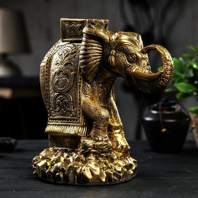 Копилка "Слон индийский", бронзовый цвет, глянец, 25 см