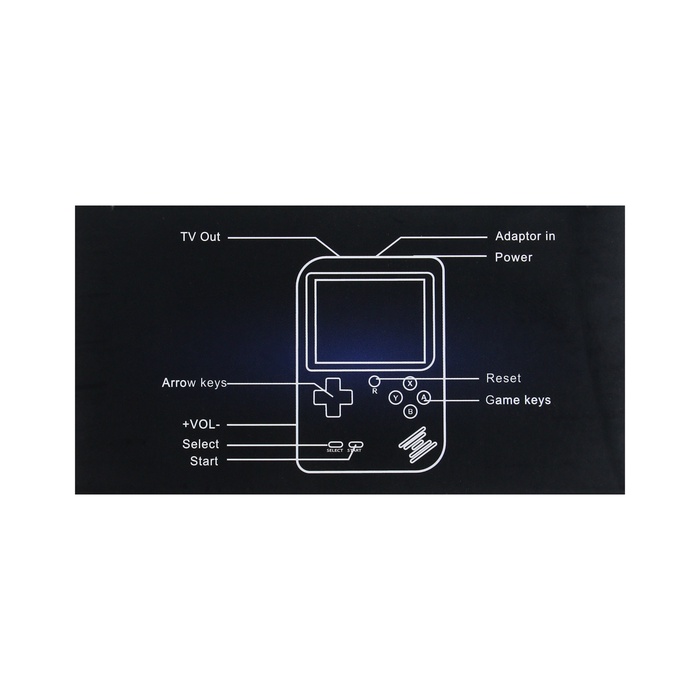 Игровая приставка 400 в 1, AV кабель, 8 бит, синяя - фото 51900079