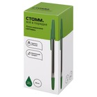 Ручка шариковая 1.0 мм, стержень зеленый, СТАММ "Оптима", цвет корпуса зеленый - Фото 8