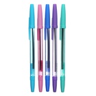 Ручка шариковая 1.0 мм, стержень синий, СТАММ "Оптима", цвет корпуса пастель, микс - Фото 2