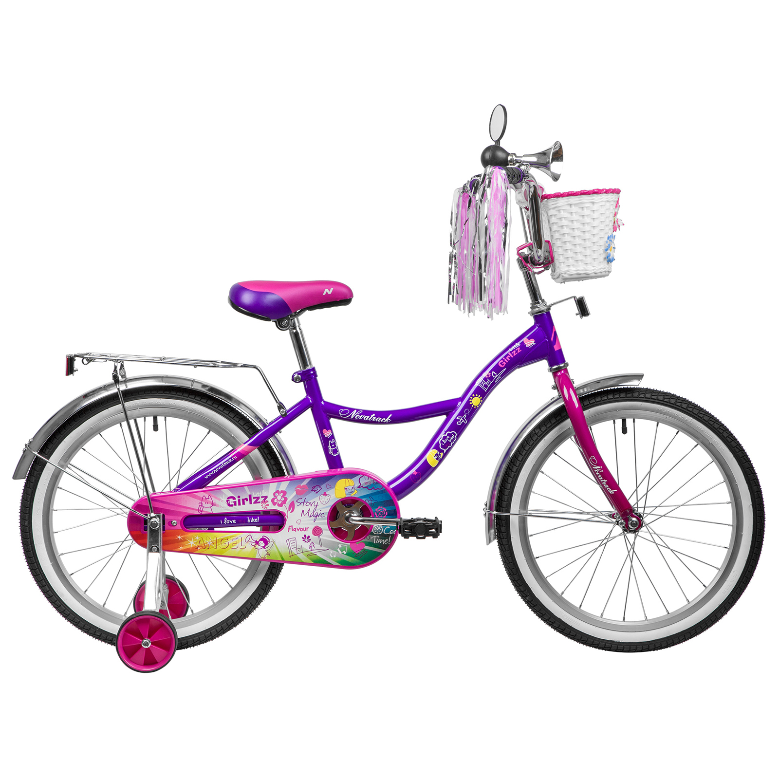 Велосипед 20" Novatrack LITTLE GIRLZZ, цвет фиолетовый (10323053 ...