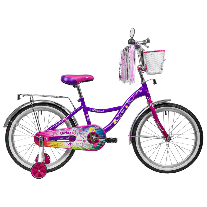 Велосипед 20" Novatrack LITTLE GIRLZZ, цвет фиолетовый