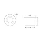 Светильник встраиваемый Outdoor O037-L3W3K, 3Вт, 6,2х6,2х6,2 см, LED, 120Лм, 3000К, цвет белый - Фото 2