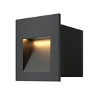 Подсветка для лестниц Outdoor O038-L3B, 3Вт, 6,5х6,8х6,2 см, LED, 100Лм, 3000К, цвет чёрный - фото 4251991