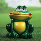 Садовая фигура "Сидящая лягушка", зелёная 15 см - Фото 1
