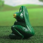 Садовая фигура "Сидящая лягушка", зелёная 15 см - Фото 2