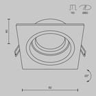 Светильник встраиваемый Technical DL026-2-01B, 1х50Вт, 9,2х9,2х4 см, GU10, цвет чёрный - Фото 9