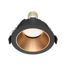 Светильник встраиваемый Technical DL051-U-1BMG, 1х10Вт, 8,5х8,5х3,7 см, GU10, цвет чёрный и матовое золото