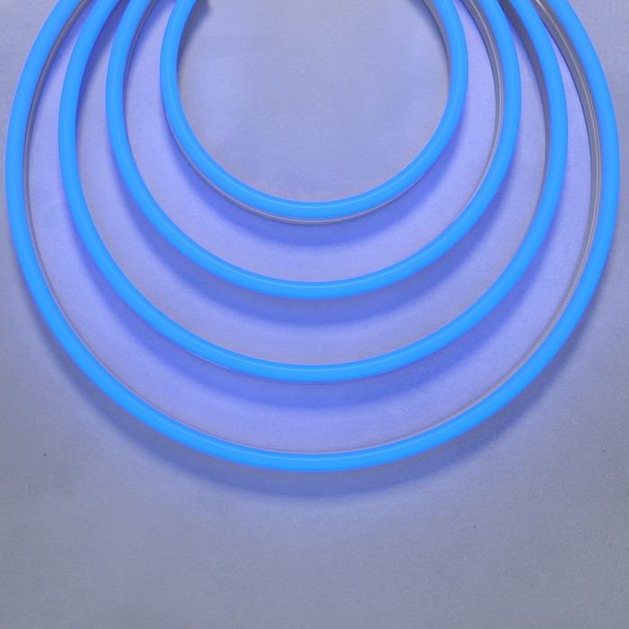 Гибкий неон Led Strip, IP67, 9.6Вт/м, LED, свечение синее - Фото 1