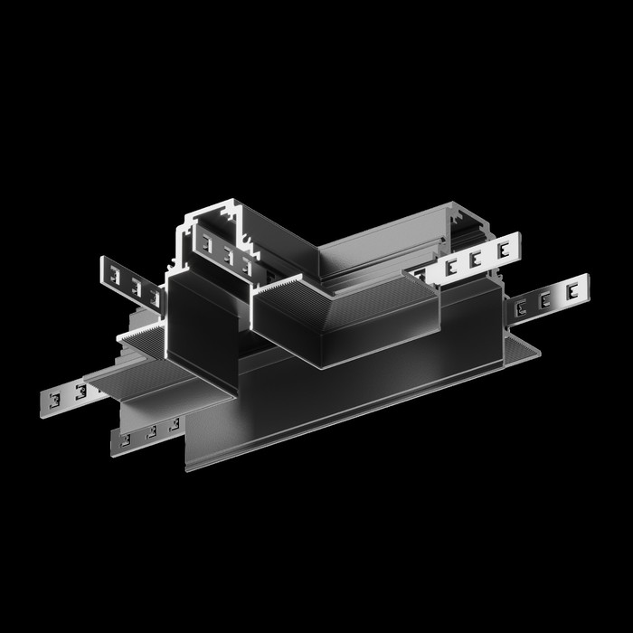 Коннектор Т-образный для встраиваемой трековой системы Technical TRA010CT-42B, 23,9х23,9х5,35 см, цвет чёрный - фото 1909548942