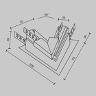 Угол-соединитель 45° Exility встраиваемый под ГКЛ 12,5 мм, чёрный - Фото 7