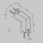 Коннектор угловой внутренний Exility встраиваемый под ГКЛ 12,5 мм, чёрный - Фото 7