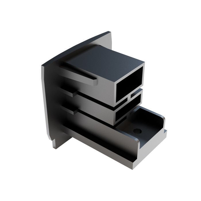 Заглушка торцевая для накладной трековой системы Technical TRA005EC-31B, 3,1х3,3х3,3 см, цвет чёрный - Фото 1