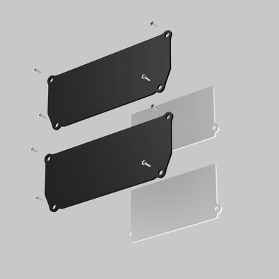 Заглушка декоративная 2 шт, фиксирующая 2 шт, Technical ALM012EC-SC-W, 10,3х4,3 см, цвет белый, чёрный