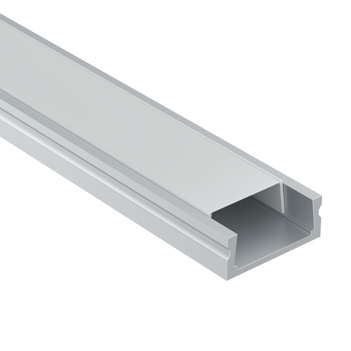 Алюминиевый профиль накладной Led Strip ALM001S-2M, 200х1,5х0,6 см, цвет серебро - Фото 1
