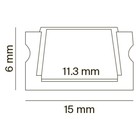 Алюминиевый профиль накладной Led Strip ALM001S-2M, 200х1,5х0,6 см, цвет серебро - Фото 5