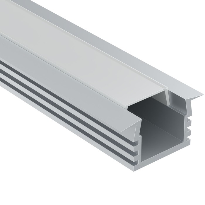Алюминиевый профиль встраиваемый Led Strip ALM006S-2M, 200х2,2х1,2 см, цвет серебро - Фото 1