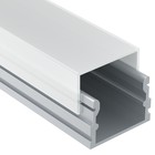 Алюминиевый профиль накладной Led Strip ALM007S-2M, 200х2,1х2,1 см, цвет серебро - фото 4254765