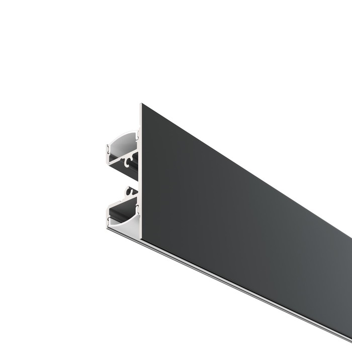 Алюминиевый профиль накладной Led Strip ALM-1848-B-2M, 200х4,83х1,8 см, цвет чёрный - Фото 1