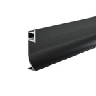 Алюминиевый профиль плинтус с подсветкой Led Strip ALM-5314-B-2M, 200х5,3х1,38 см, цвет чёрный - фото 297435550