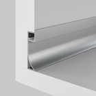 Алюминиевый профиль плинтус с подсветкой Led Strip ALM-5314-S-2M, 200х5,3х1,38 см, цвет серебро - Фото 4