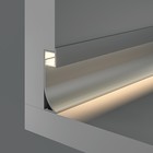 Алюминиевый профиль плинтус с подсветкой Led Strip ALM-5314-S-2M, 200х5,3х1,38 см, цвет серебро - Фото 5