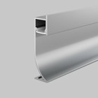 Алюминиевый профиль плинтус с подсветкой Led Strip ALM-5314-S-2M, 200х5,3х1,38 см, цвет серебро - Фото 6