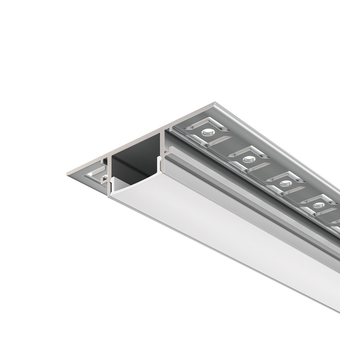 Алюминиевый профиль скрытого монтажа Led Strip ALM-6114-S-2M, 200х6,1х1,4 см, цвет серебро - Фото 1