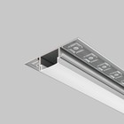 Алюминиевый профиль скрытого монтажа Led Strip ALM-6114-S-2M, 200х6,1х1,4 см, цвет серебро - Фото 2