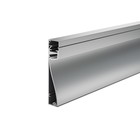 Алюминиевый профиль плинтус с подсветкой Led Strip ALM-8018-S-2M, 200х8х1,8 см, цвет серебро - Фото 1