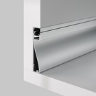 Алюминиевый профиль плинтус с подсветкой Led Strip ALM-8018-S-2M, 200х8х1,8 см, цвет серебро - Фото 5
