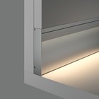 Алюминиевый профиль плинтус с подсветкой Led Strip ALM-8018-S-2M, 200х8х1,8 см, цвет серебро - Фото 6