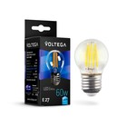 Лампа Voltega 7024, 6Вт, 4,5х4,5х7,4 см, E27, 600Лм, 4000К, цвет прозрачный - фото 4255080