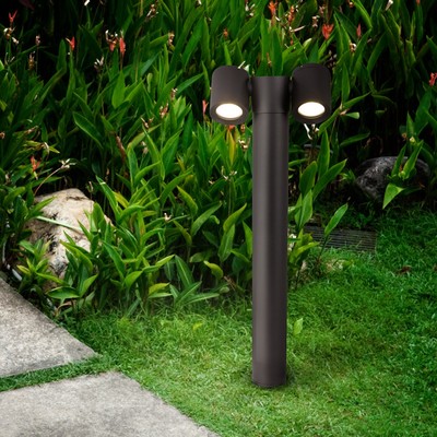 Светильник ландшафтный Outdoor O010FL-02B, 2х50Вт, 6,5х20,5х55 см, GU10, цвет чёрный