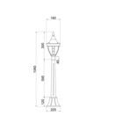 Светильник ландшафтный Outdoor O026FL-01B, 1х60Вт, 18,2х18,2х106 см, E27, цвет чёрный - Фото 3