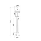 Светильник ландшафтный Outdoor O031FL-01BR, 1х60Вт, 22,5х22,5х105 см, E27, цвет коричневый - Фото 3