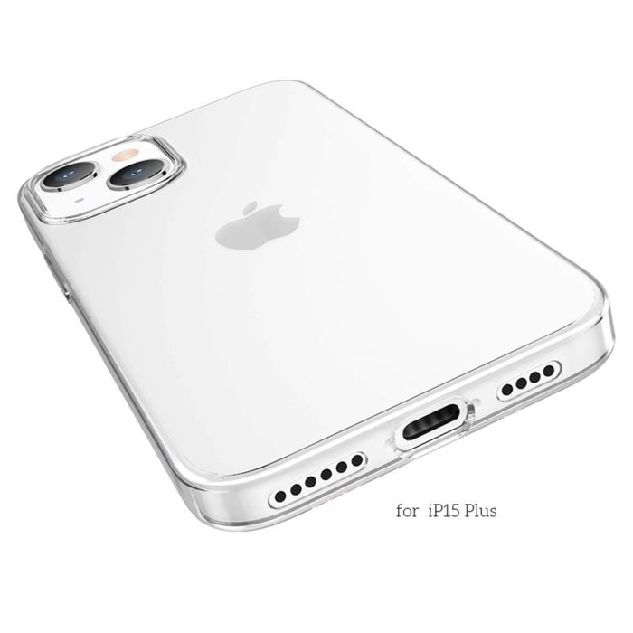 Чехол Hoco для Iphone 15 Plus, силиконовый, толщина 1.1 мм, прозрачный