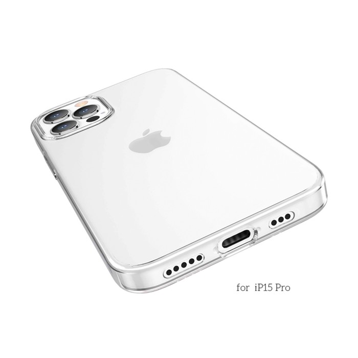 Чехол Hoco для Iphone 15 Pro, силиконовый, толщина 1.1 мм, прозрачный