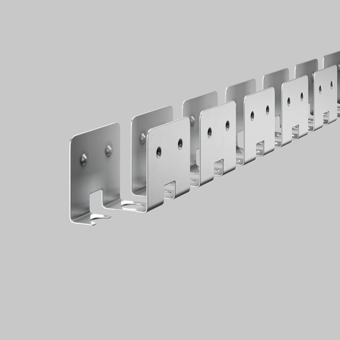 Алюминиевый профиль для гибкого неона Led Strip 20072, 100х0,8х1,2 см, цвет серебро - Фото 1