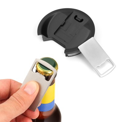 Термостакан пивной Beer, 600 мл, открывашка, нержавеющая сталь, чёрный