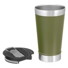 Термокружка Beer, 600 мл, c открывашкой, нержавеющая сталь, зелёная - Фото 2